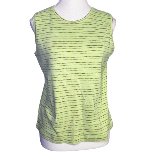 Preview International Vintage Green Fitted Sleeveless Tank Top - Picture 1 of 12